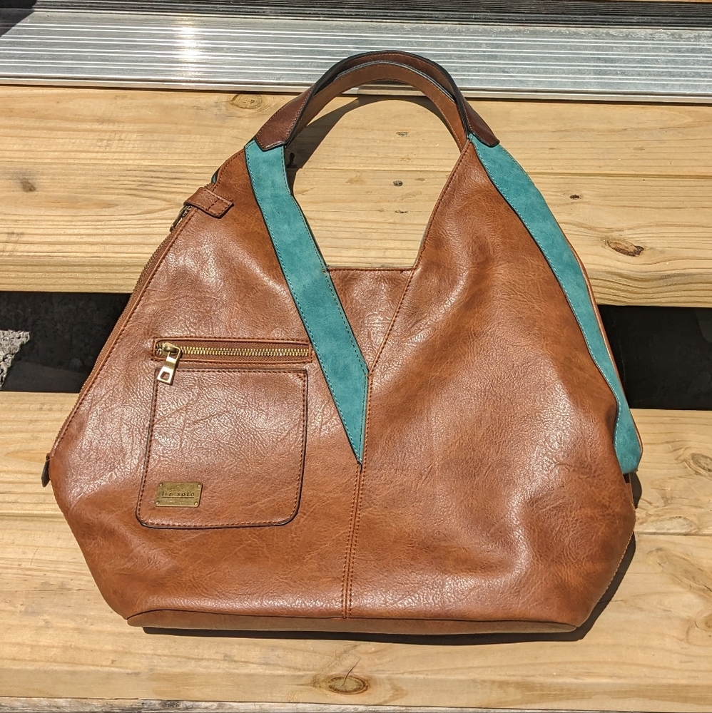 Liz Soto reversible purse shoulder bag leather suede